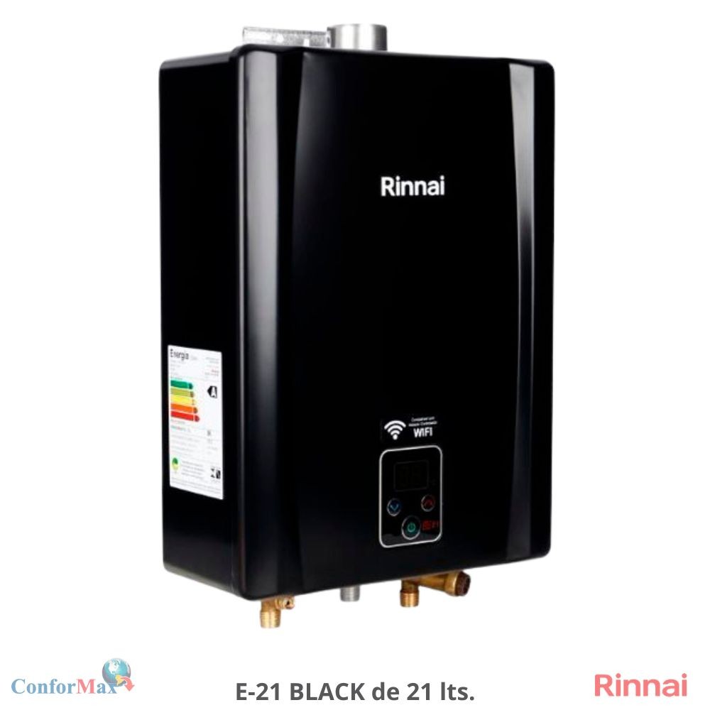 RINNAI E-21 BLACK - COM MÓDULO WI-FI | CONFORMAX