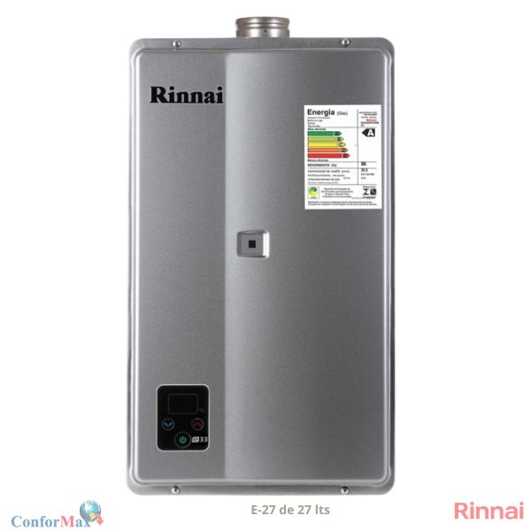 RINNAI E-27 DE 27 LITROS PRATA