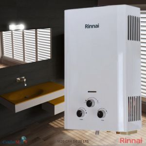 Aquecedor Rinnai M20 de 20,0 Lt, a pilha. Até duas duchas. | CONFORMAX