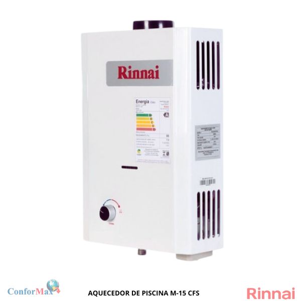 Aquecedor Rinnai M15 CFS de 15,0 litros - Exaust�o Natural para Piscina