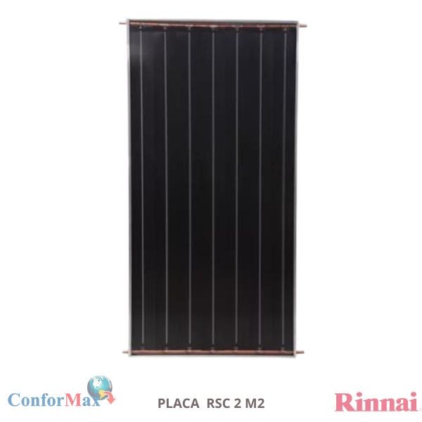 Coletor Solar Rinnai Modelo Black Tech - Tamanho 2,00 mt x 1,00 mt
