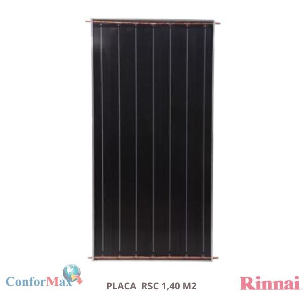 Coletor Solar Rinnai Modelo Black Tech - Tamanho 1,40 mt x 1,00 mt